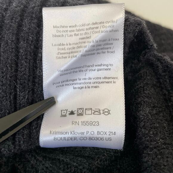 Krimson Klover Merino Wool Blend Sweater Dress Gray Medium - Picture 8 of 11